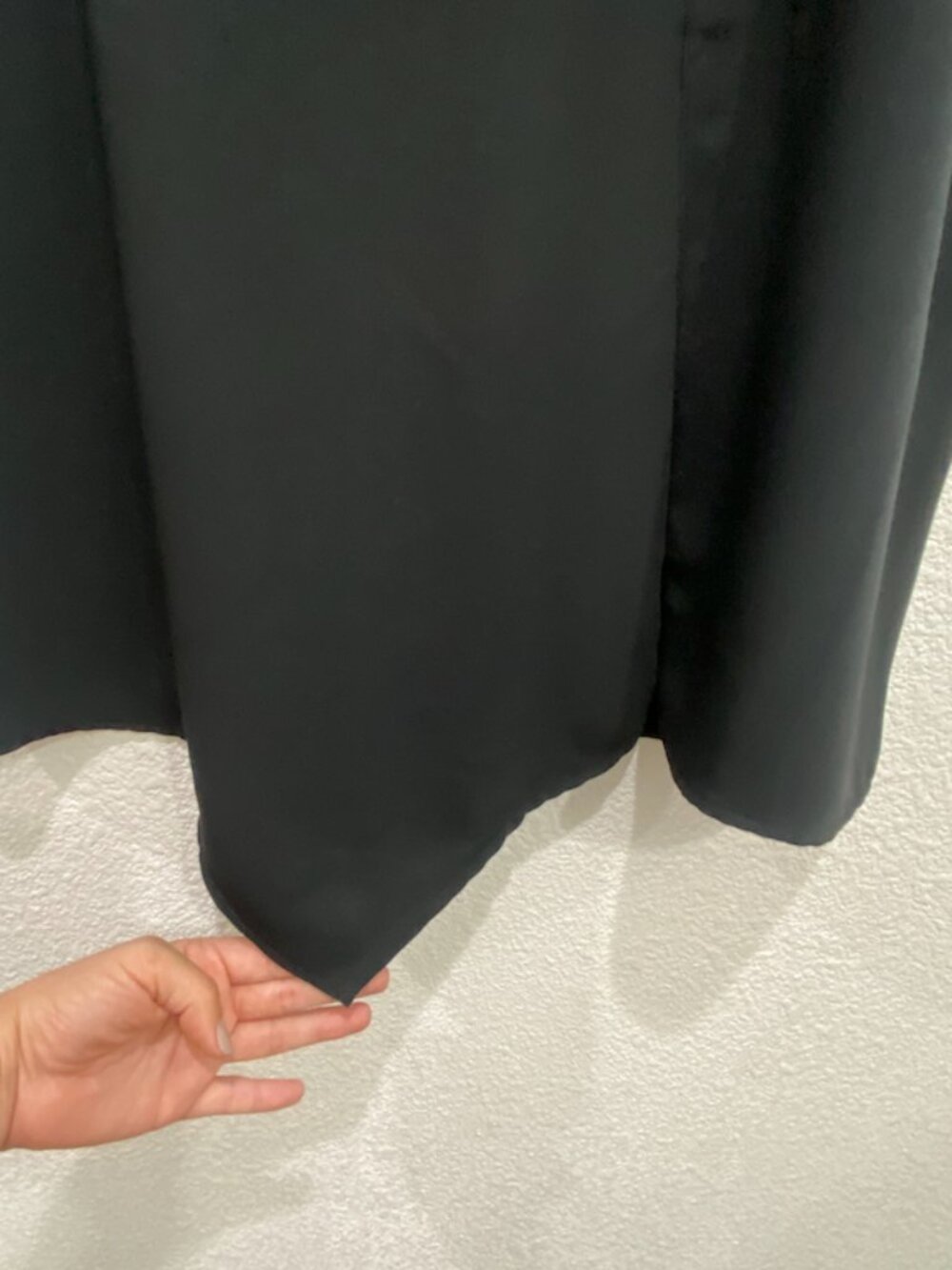 Zara Asymmetric Midi Skirt Split Hem Minimalist Black Large - Picture 6 of 8